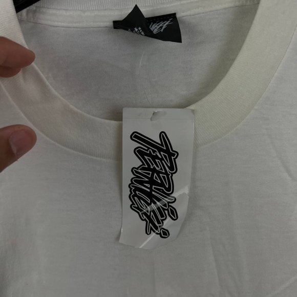 Vintage Pernicci Spiral Grunge XL Casual T-Shirt‎ White New Men Single Stitching - Picture 3 of 11